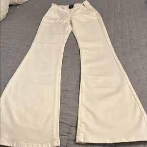Urban Outfitters Dipped Ruched Flare Jeans